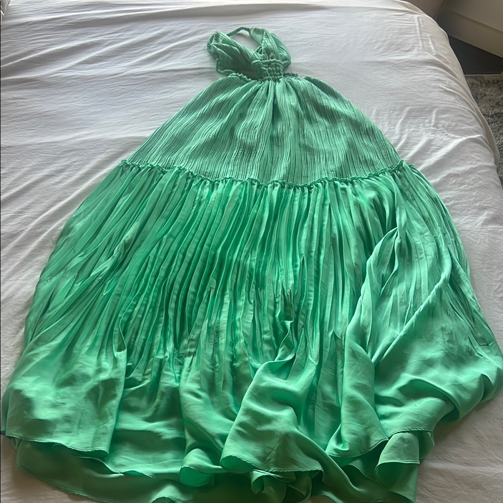 Jonathan Simkhai Mint Green Silk Dress